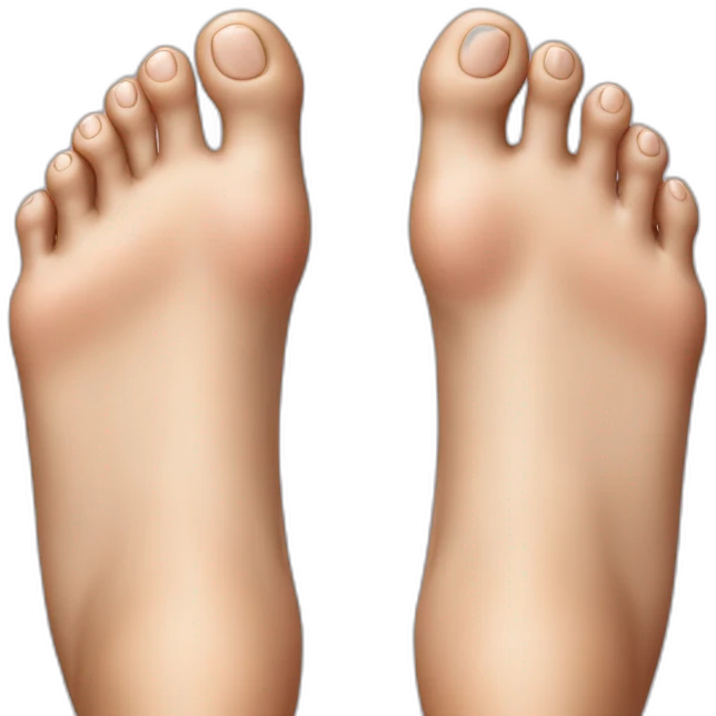 realistic wrinkly human feet emoji