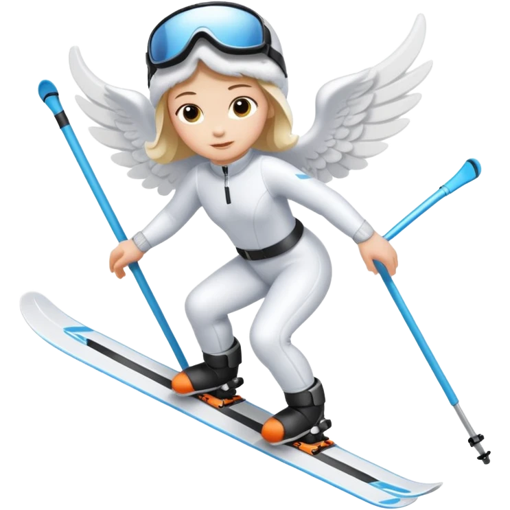 Angel on skiis emoji