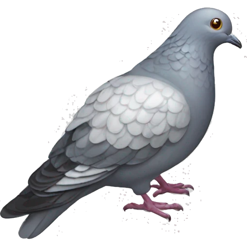 pigeon covered in marble syrup emoji