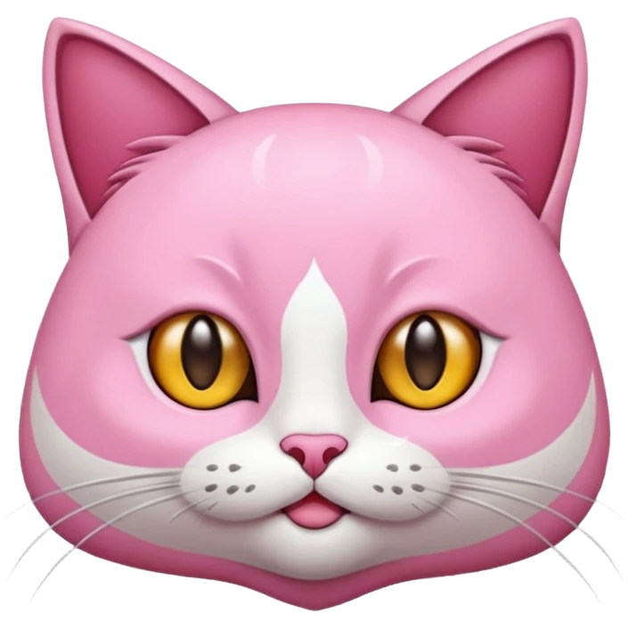 Pembe bir kedi kuyruğu İnce emoji