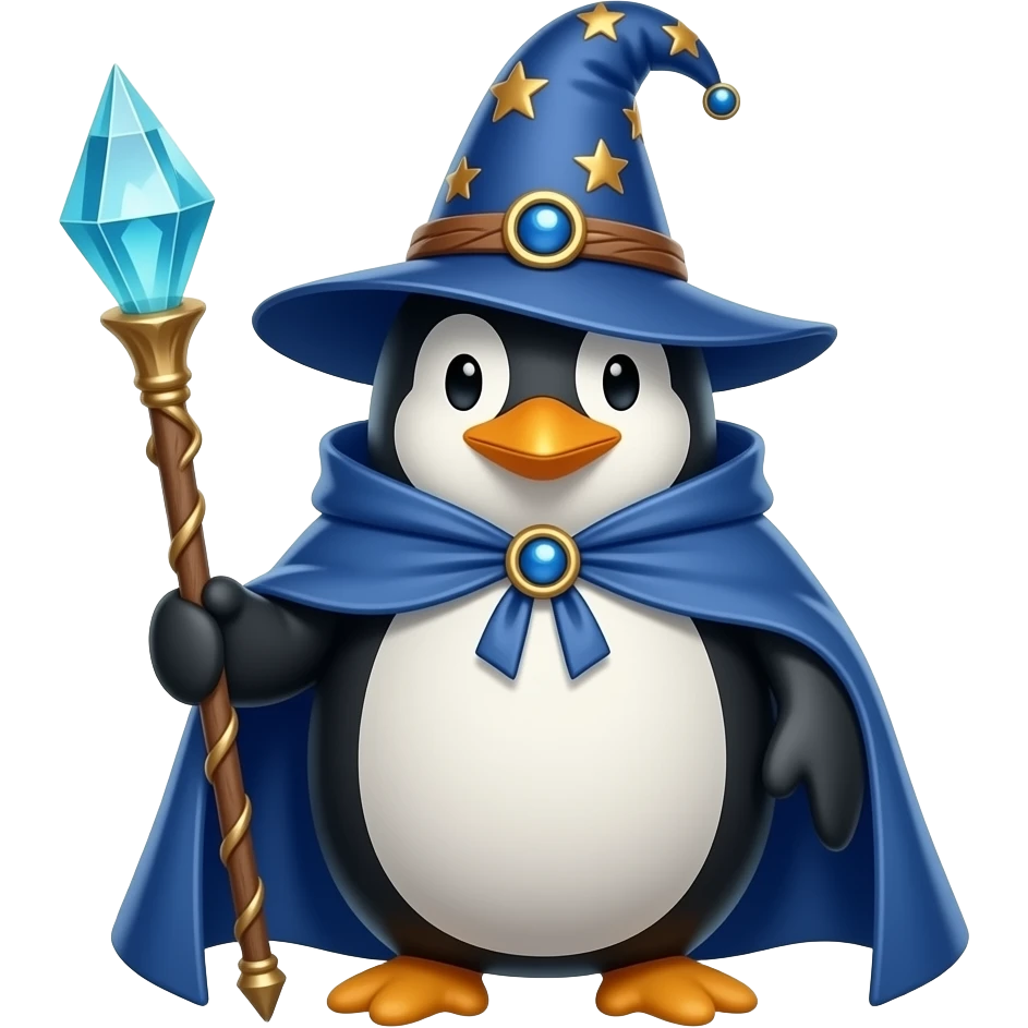 Penguin Wizard emoji