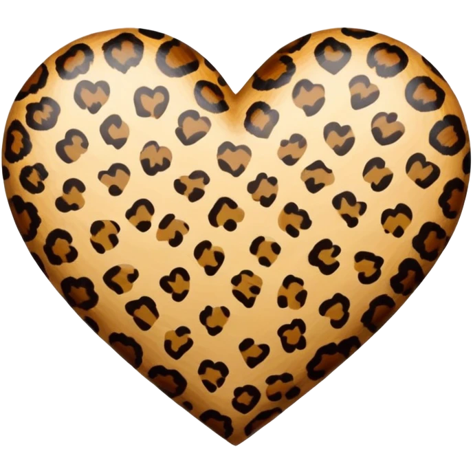 Heart with leopard prints emoji