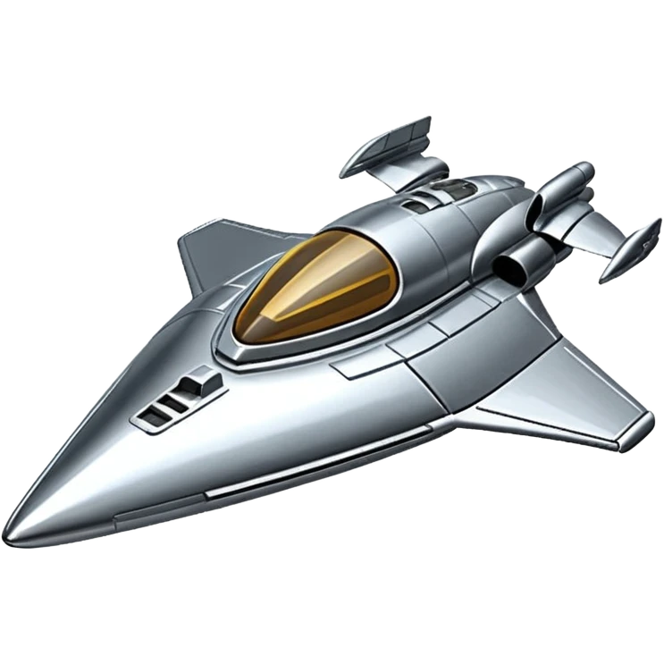 Star Wars Naboo Royal Starship chrome  emoji