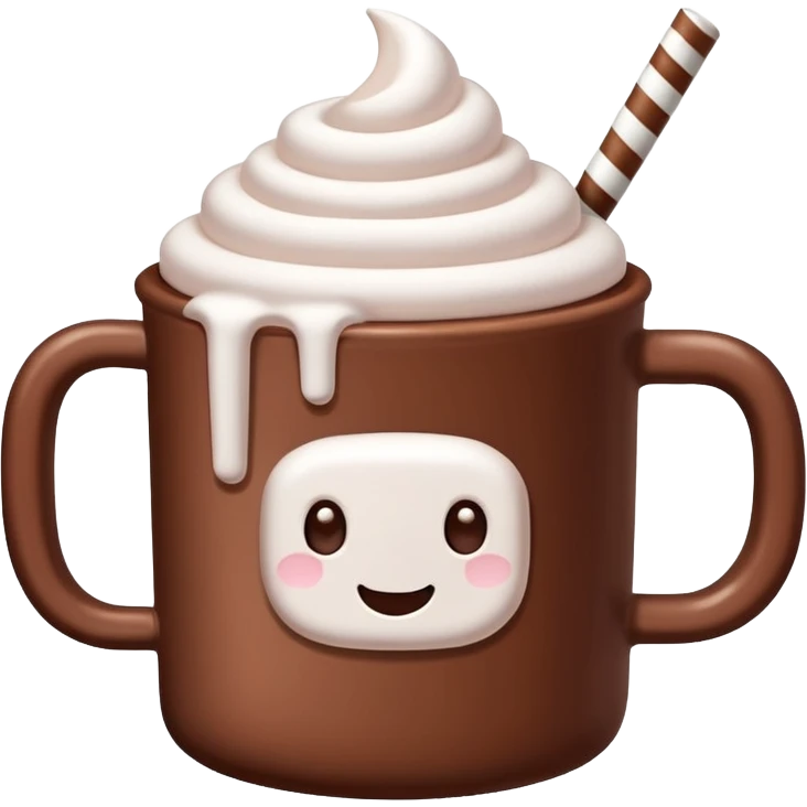 hot cocoa with marshmellows emoji