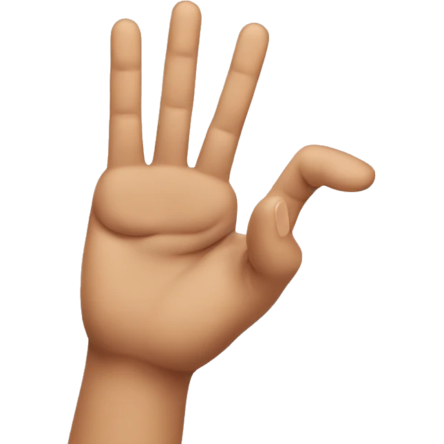three fingers emoji