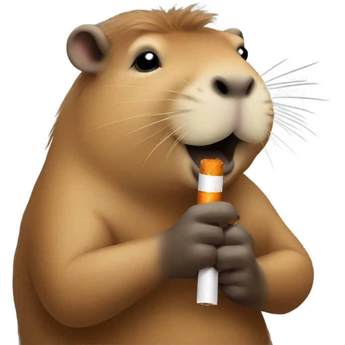 Capybara smoking emoji