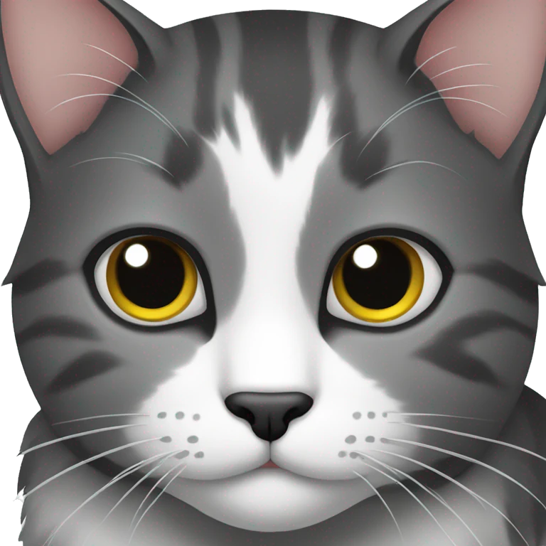 Gato preto branco  emoji