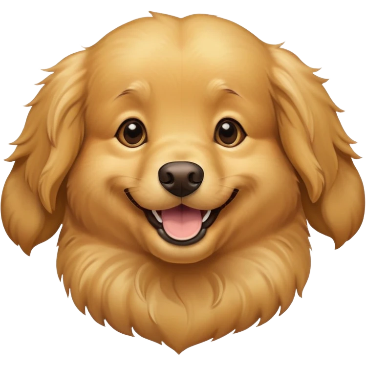 Golden retriever smiling emoji