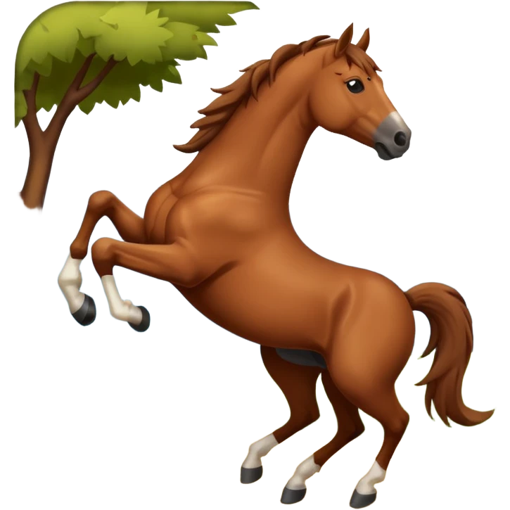 horse back kicking pose emoji