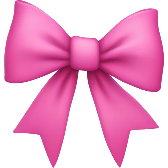 Pink smiling bow  emoji