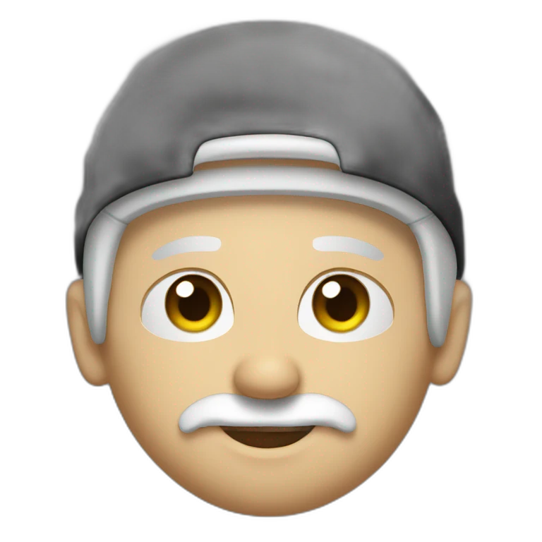 Eminem avec une moustache emoji