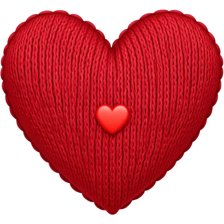 Knit heart emoji