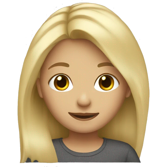 Blonde hair girl emoji