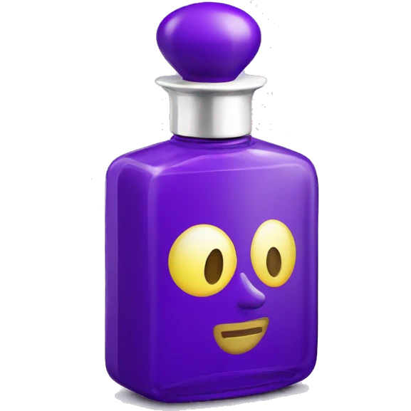 Purple perfume with white cap long cylinder sol de Janeiro 59 emoji