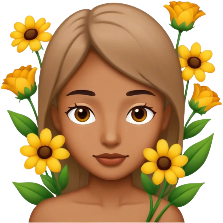 Have a good day with flowers emoji