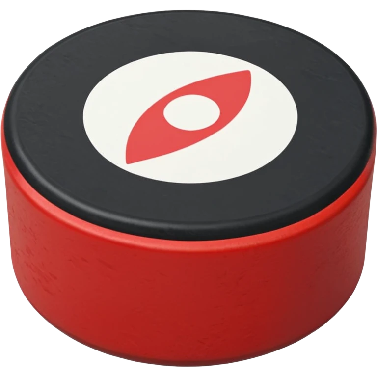 ice hockey ball disk (#00A3E0) and red (#F9423A) emoji