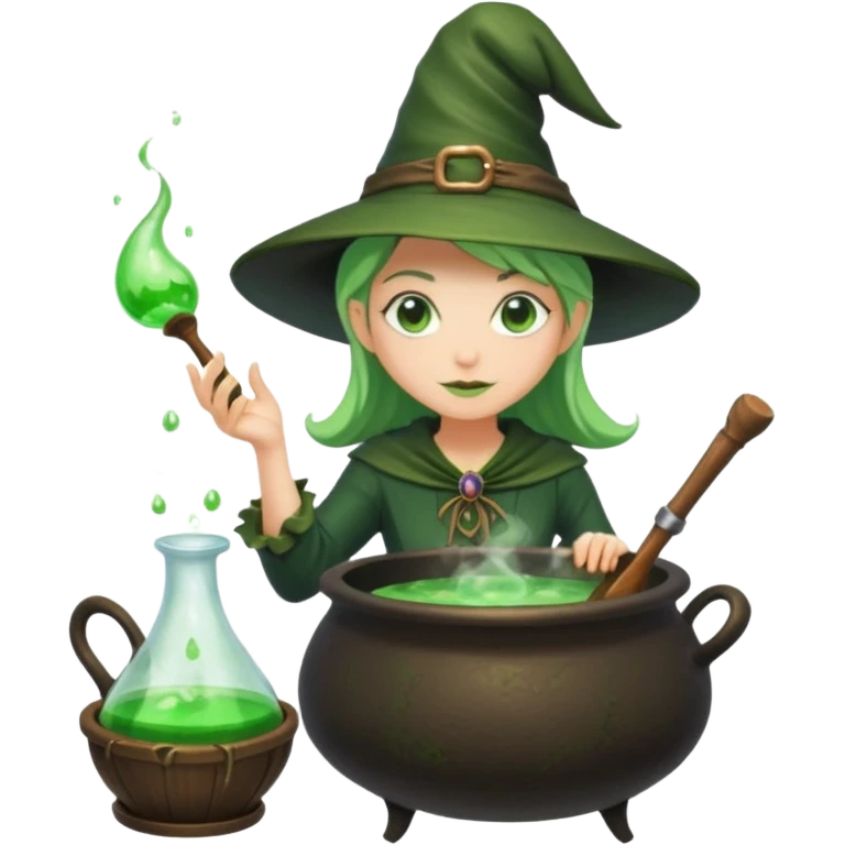 green witch cooking potion emoji