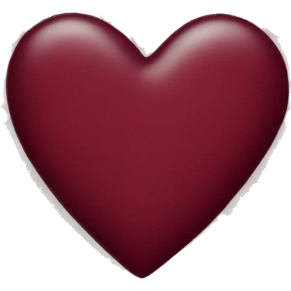 burgundy heart  emoji