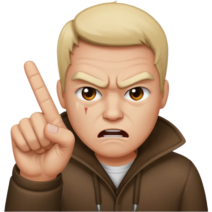 Middle finger angry  emoji