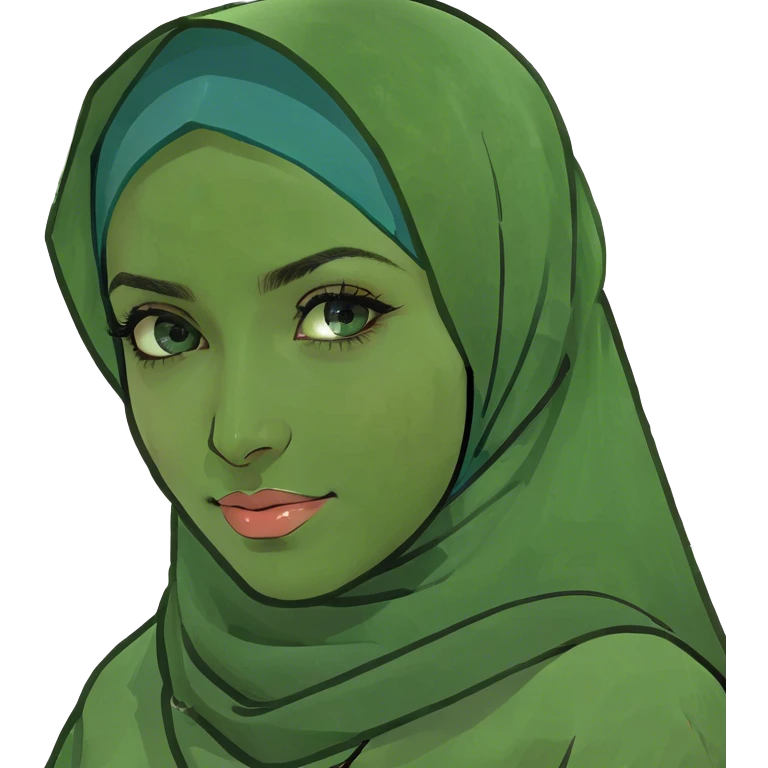 Turkish beautiful finish Konya girl blue eyes with hijab and cultured dress emoji