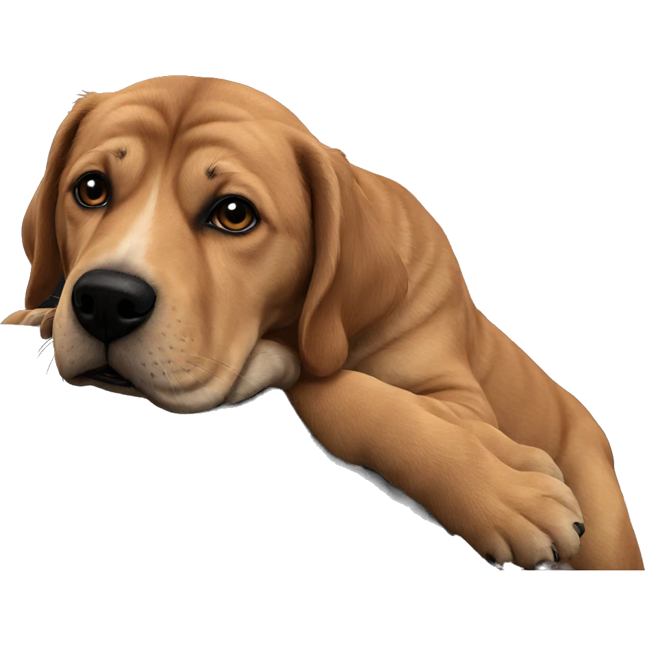 realistic indoor dog portrait emoji