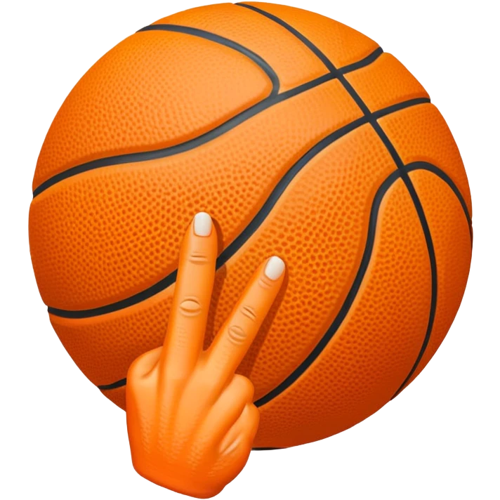 Basketball shows middle finger emoji