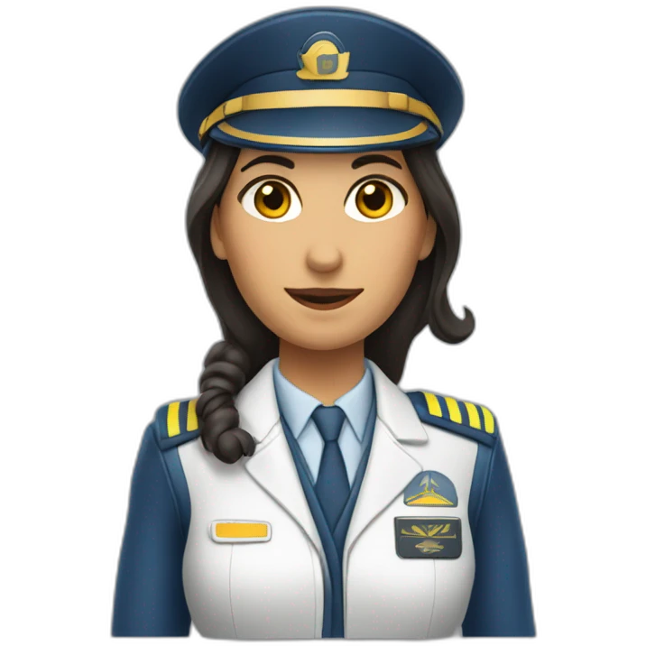 Mujer piloto de aeroplano emoji