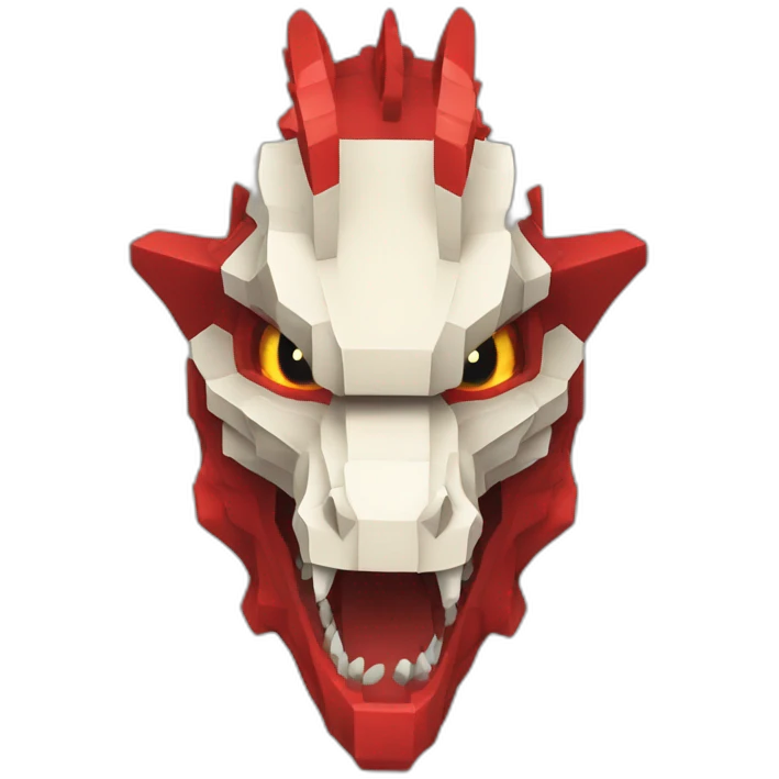 head cranial Red dragon Minecraft delegate emoji