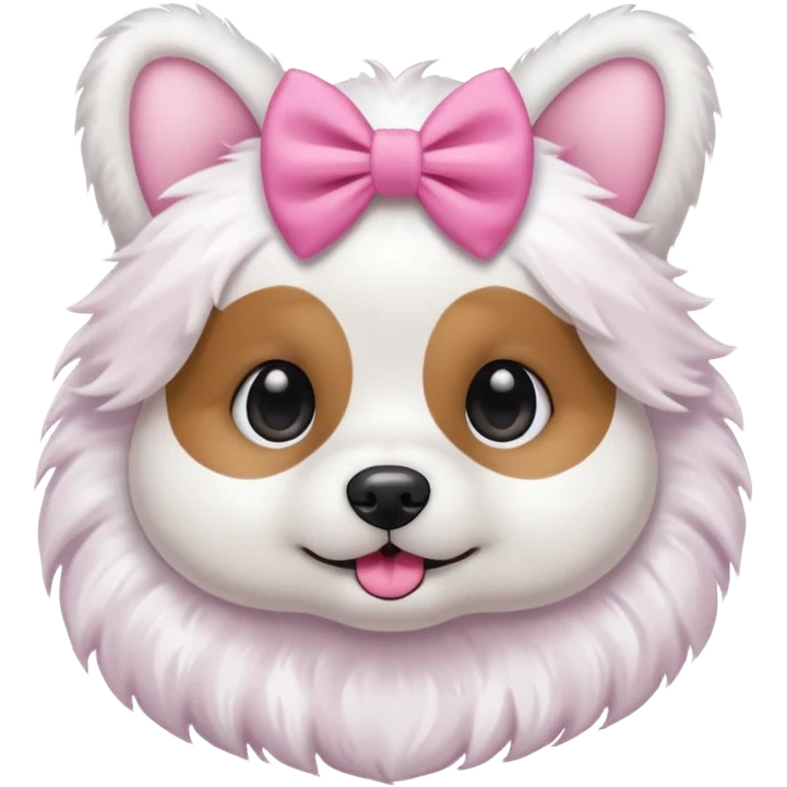Dog with pink bow emoji