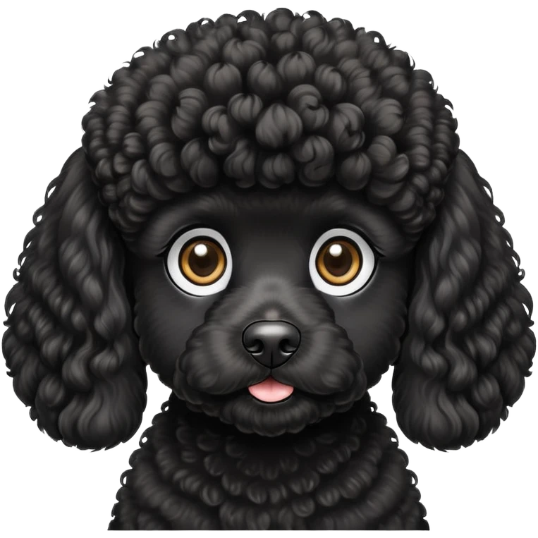black Miniature poodle  emoji