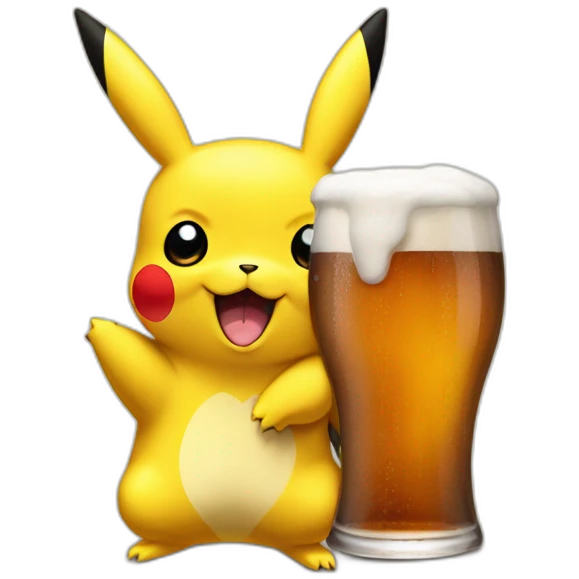 Pikachu-bière emoji