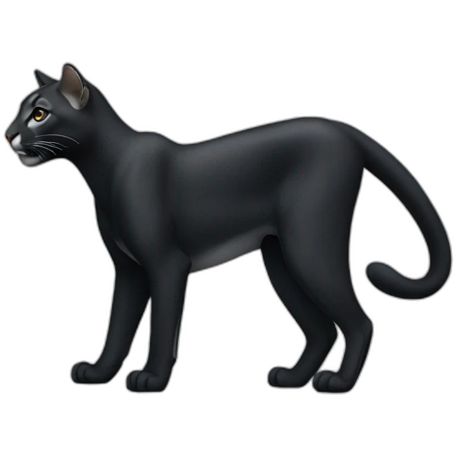 black Puma emoji