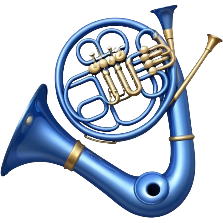 i want an emoji of a blue french horn music emoji