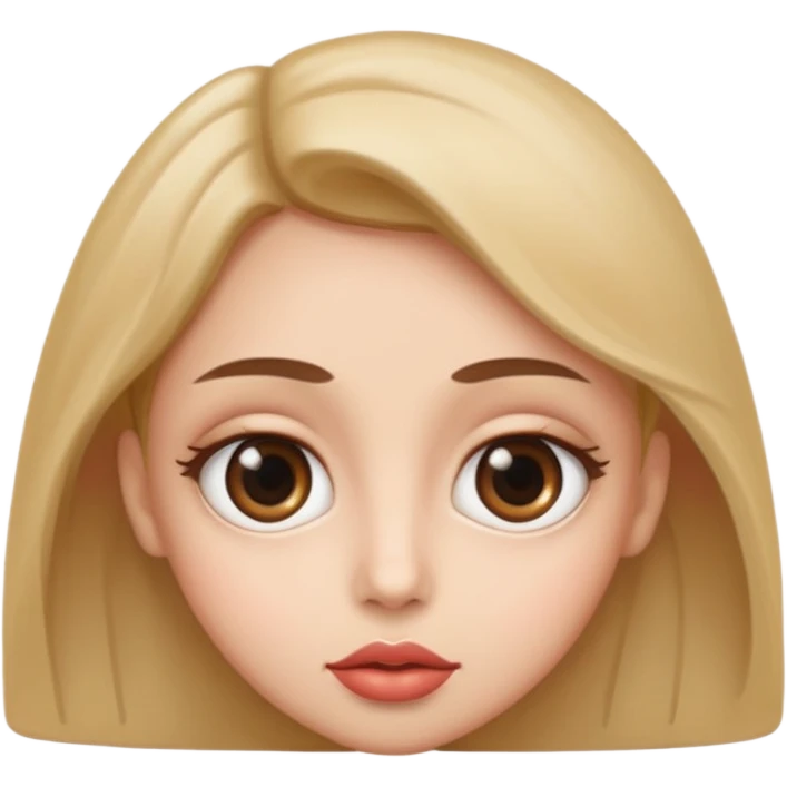 Big eyes and lips emoji