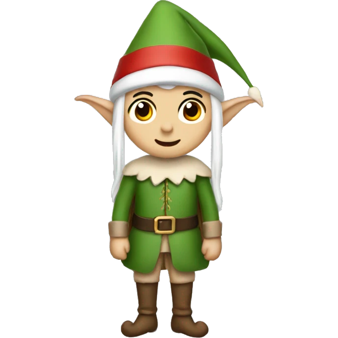 Elf with long bird and beige cap emoji