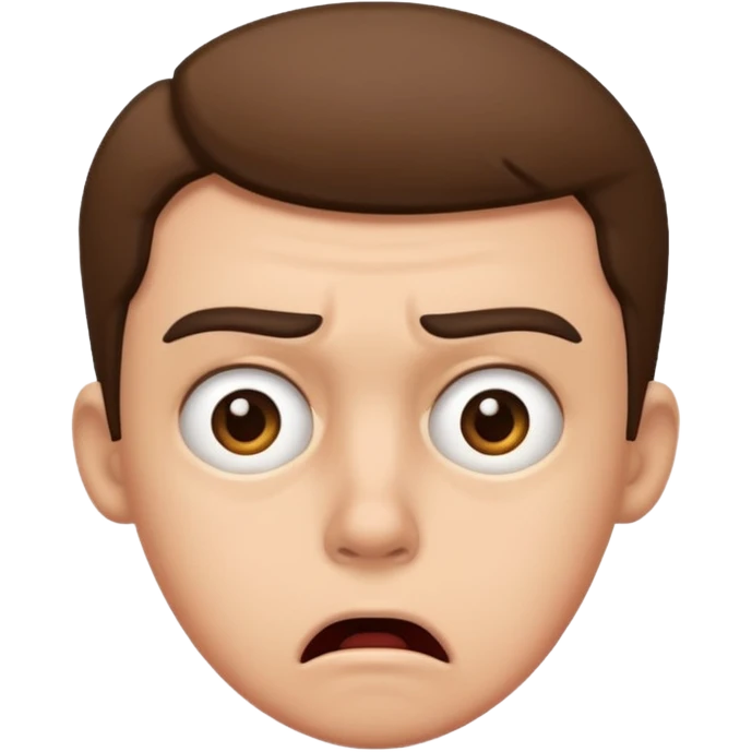 Can you make a shocked face that kinda looks disgusted  emoji