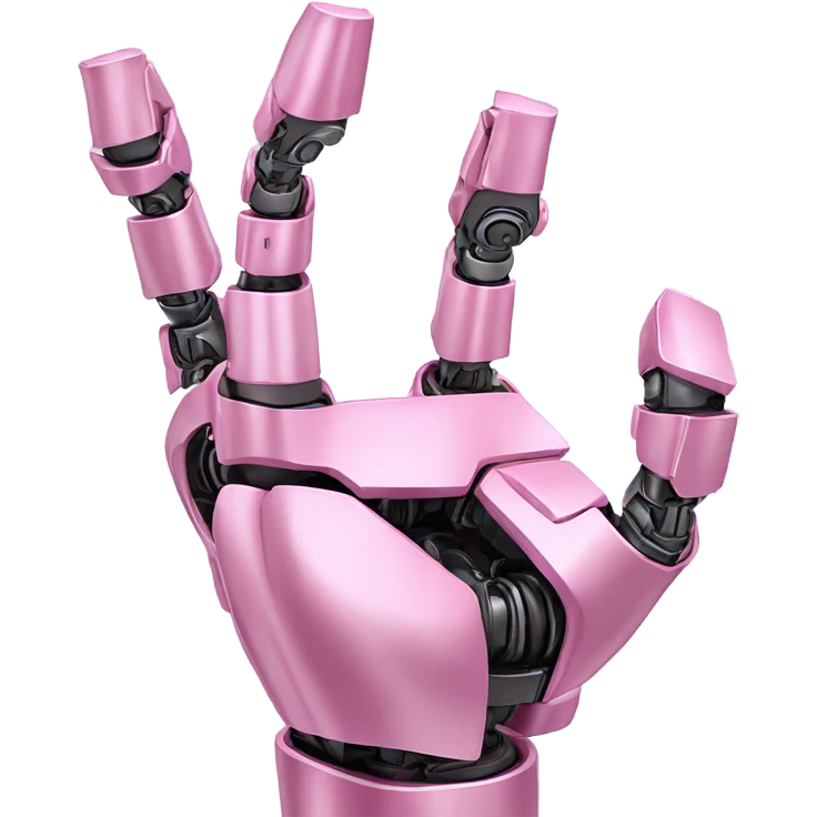 pink robotic human-like arm emoji