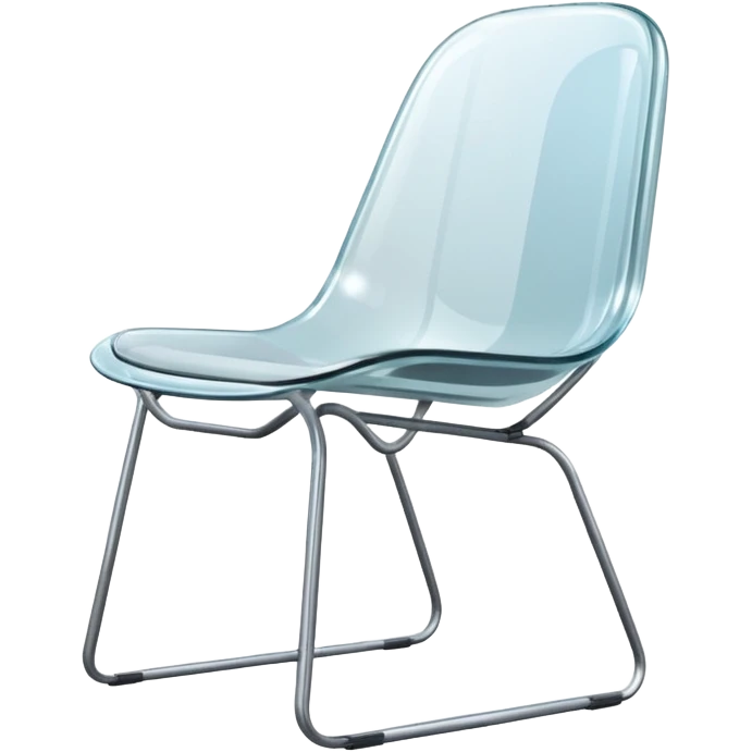 danish design glass chair emoji