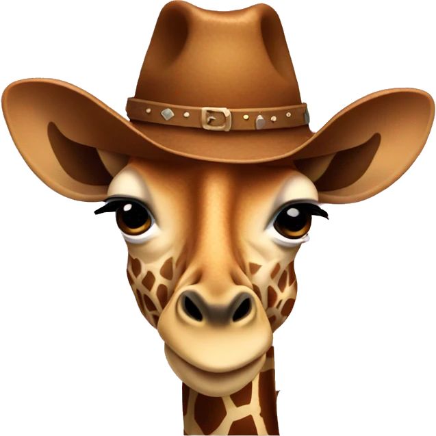 giraffe with a cowboy hat emoji