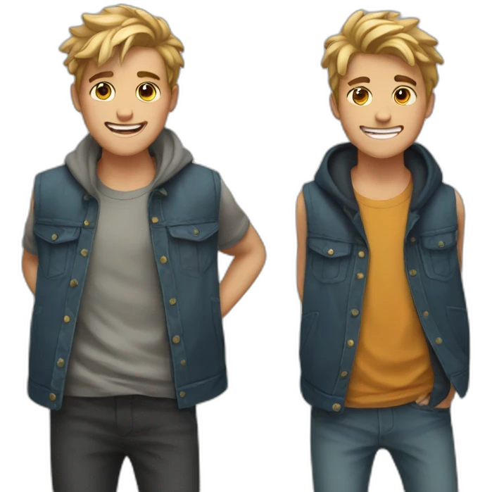 two best friends boys  emoji