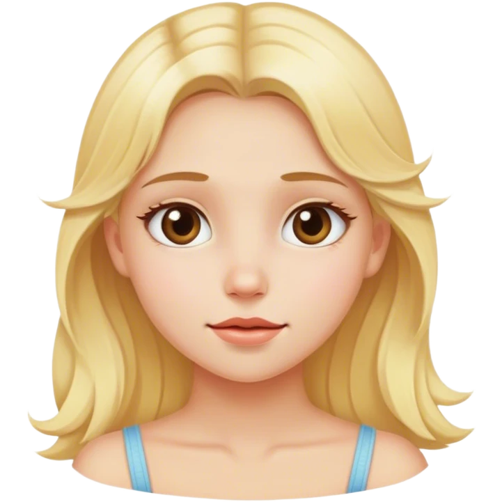 A blonde girl brain rot  emoji