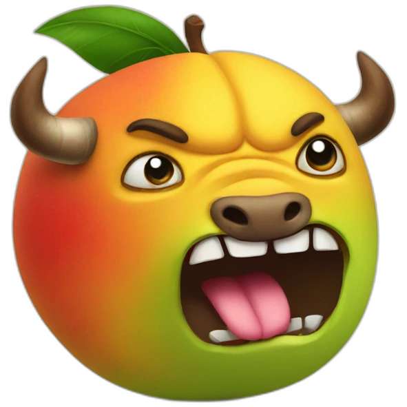 angry mango bull emoji