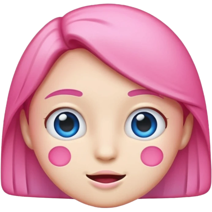 I would like a 67 emoji with pink and blue coloring, please emoji