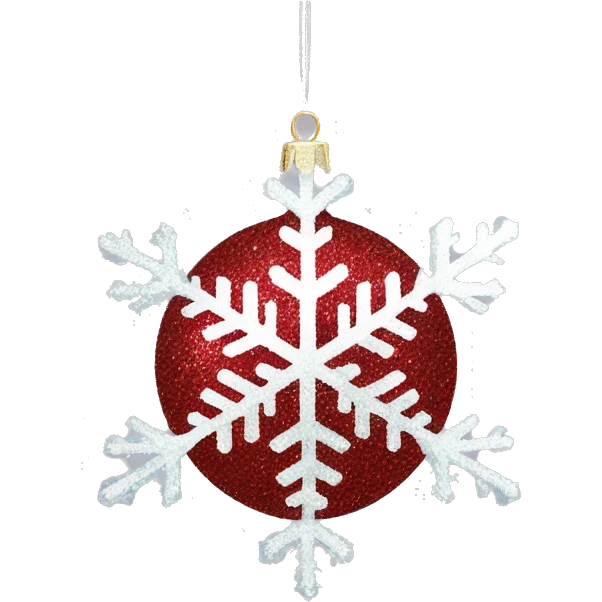 Glitter Snowflake Christmas bauble emoji