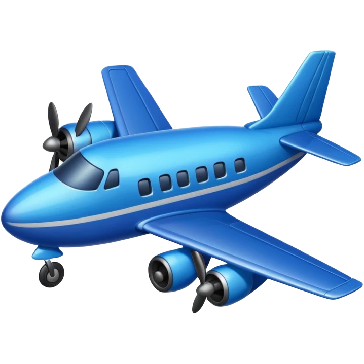 A fully coloured dark blue plane more like an emoji emoji