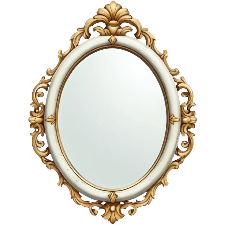 Vintage white mirror emoji