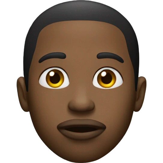 black man with a finger on lips emoji