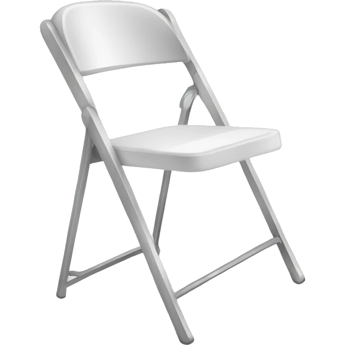 All white folding chair emoji
