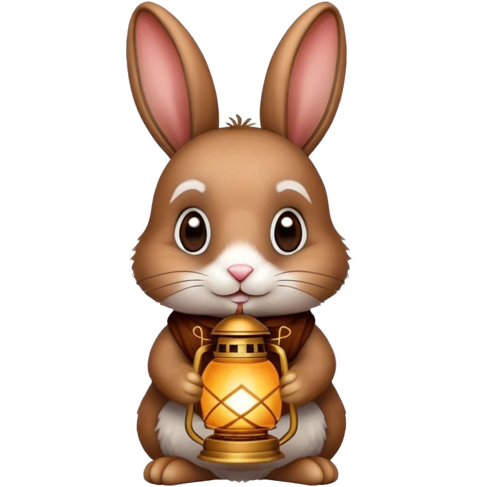 Cute rabbit in Ramadan  emoji