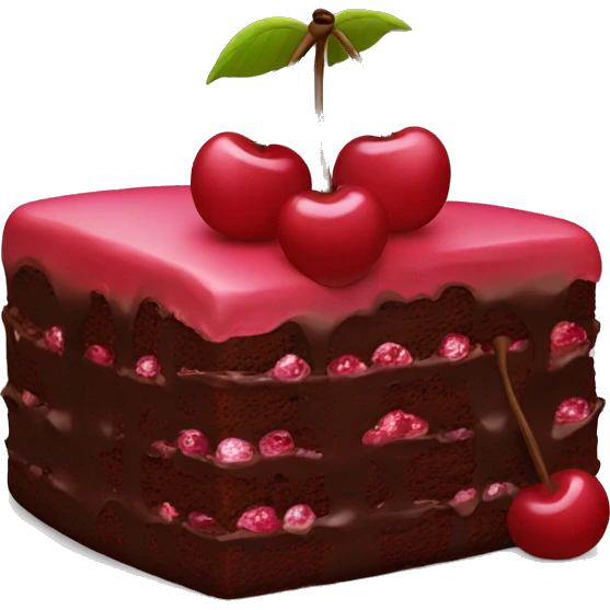 cherry chocolate cake emoji
